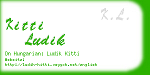 kitti ludik business card